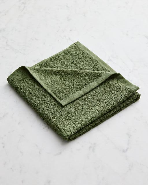 Olive 100% French Flax Linen Terry Bath Mat