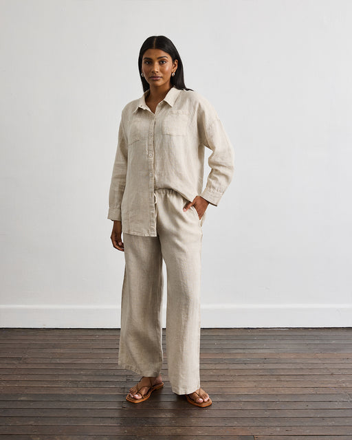 Lounge Linen Pants in Oatmeal