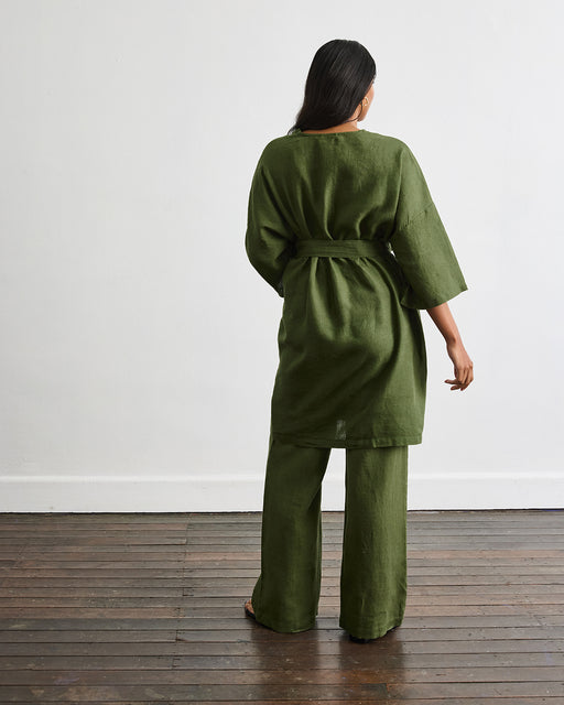 Cabana Short Robe in Olive