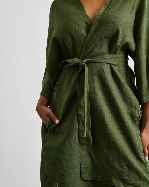 Cabana Short Robe in Olive