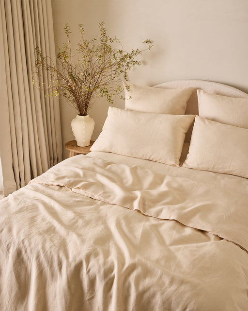 Crème 100% French Flax Linen Bedding Set