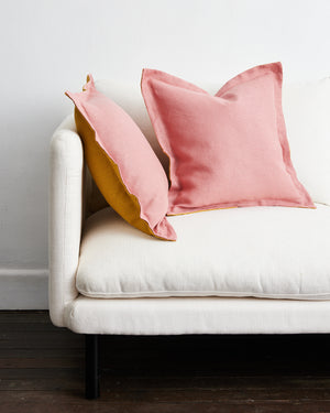 Pink Clay & Turmeric 100% French Flax Linen Cushion Cover