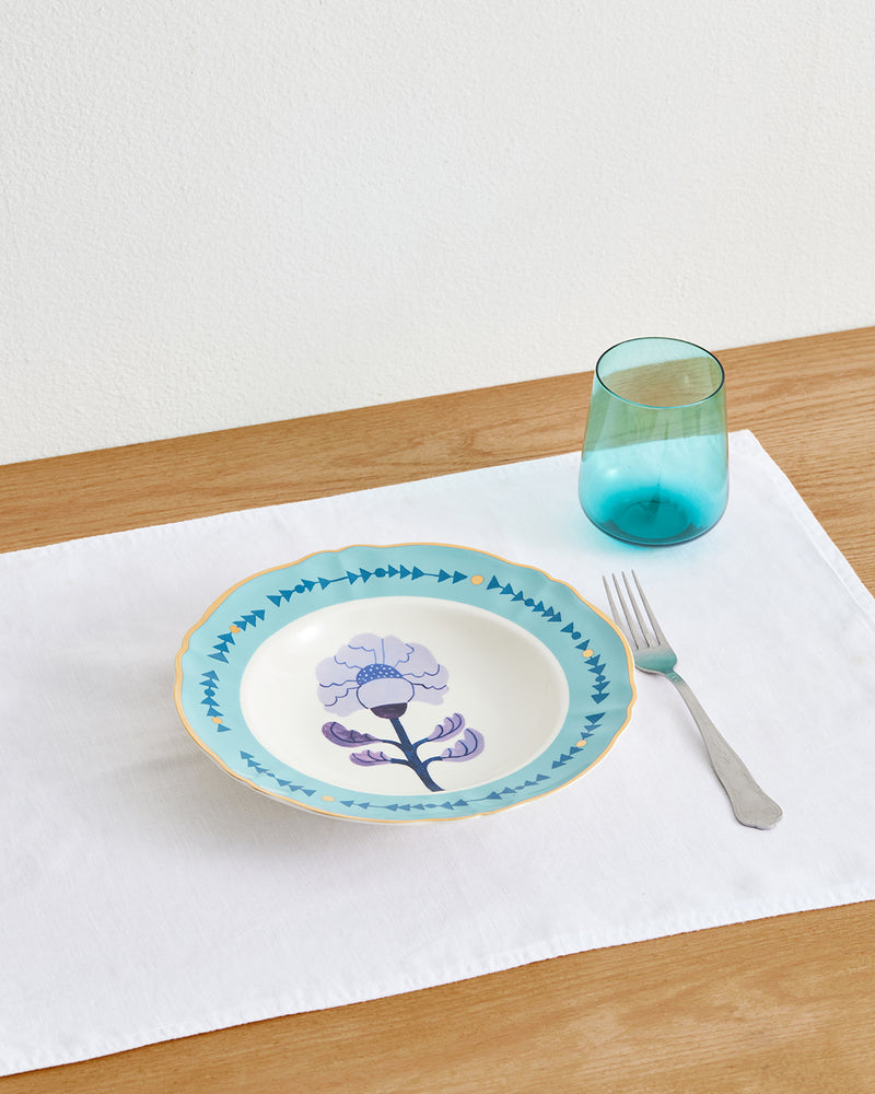 Bitossi Home Deep Soup Plate Botanica in Blue