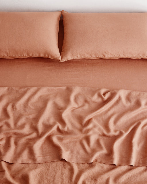 Hazelnut 100% French Flax Linen Fitted Sheet