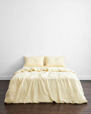 Limoncello 100% French Flax Linen Bedding Set